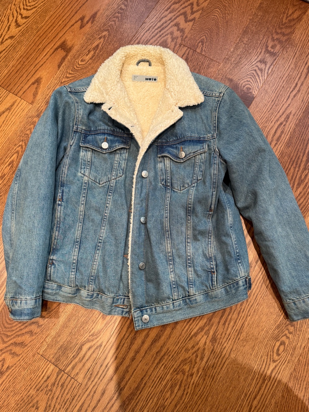 Topshop Cream Sherpa Jacket